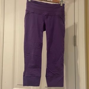 Athleta Purple Cropped Leggings — Size XS